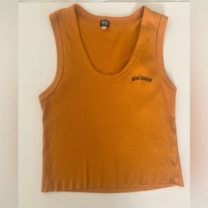 Mustard yellow ribbed tank